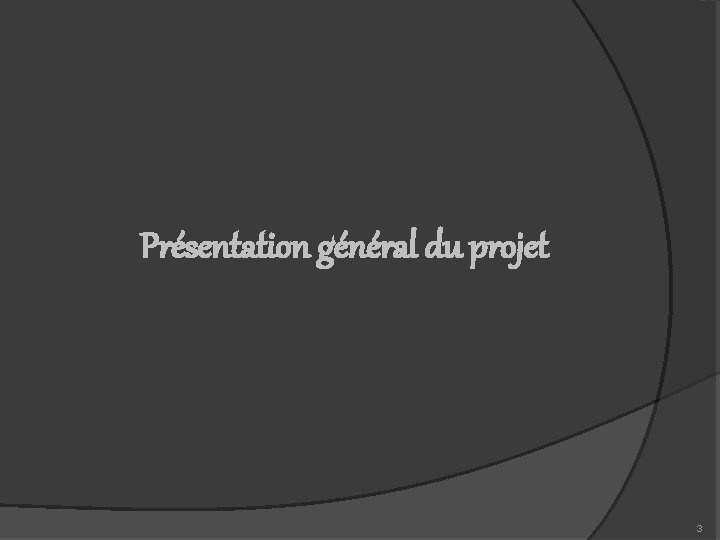 Présentation général du projet 3 