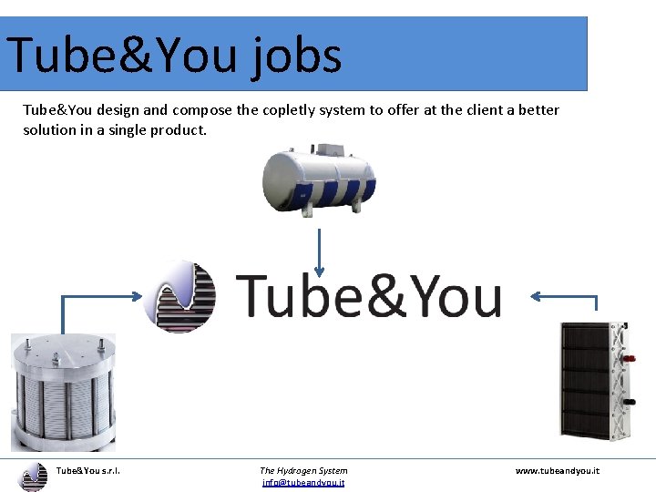 Tube&You jobs Tube&You design and compose the copletly system to offer at the client