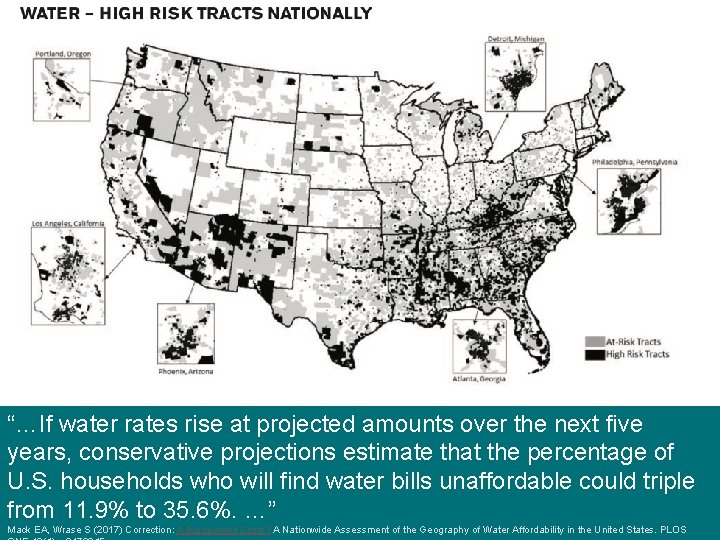 Nationwide “Pockets of Water Poverty” “…If water rates rise at projected amounts over the