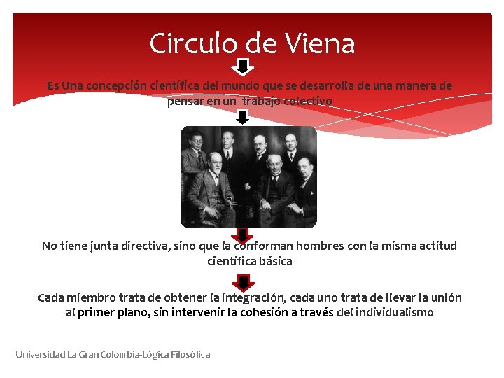 Circulo de Viena Es Una concepción científica del mundo que se desarrolla de una