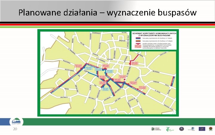 Planowane działania – wyznaczenie buspasów 20 