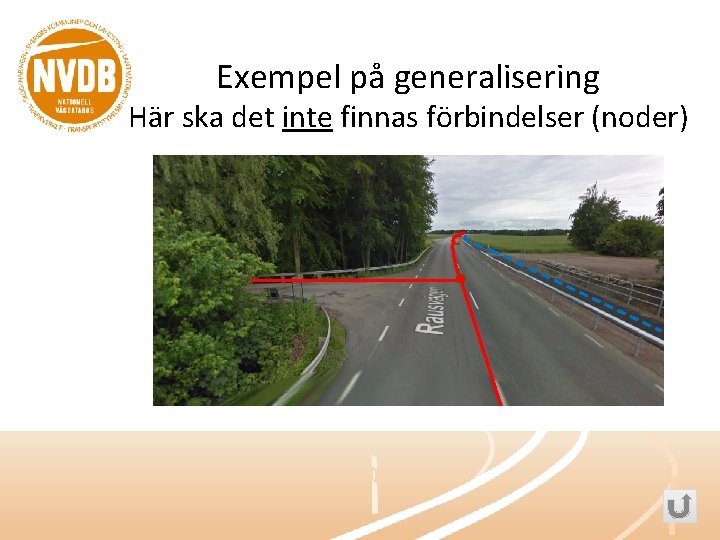 Exempel på generalisering Här ska det inte finnas förbindelser (noder) 