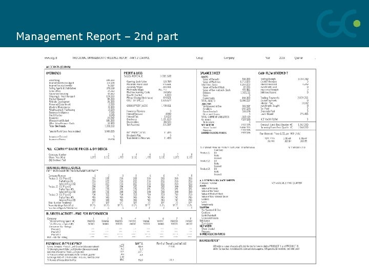 Management Report – 2 nd part 