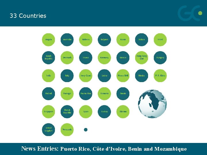 33 Countries News Entries: Puerto Rico, Côte d'Ivoire, Benin and Mozambique 