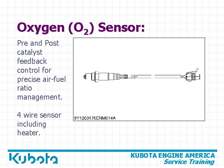 Oxygen (O 2) Sensor: Pre and Post catalyst feedback control for precise air-fuel ratio