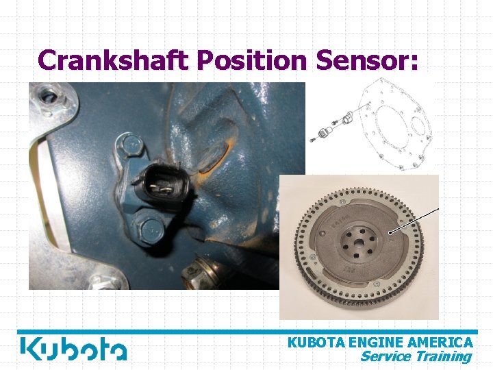 Crankshaft Position Sensor: KUBOTA ENGINE AMERICA Service Training 