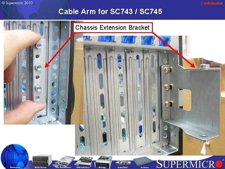 Confidential Cable Arm for SC 743 / SC 745 Chassis Extension Bracket 