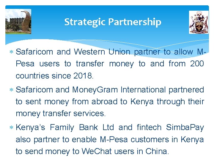 Strategic Partnership Safaricom and Western Union partner to allow MPesa users to transfer money