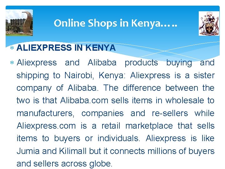 Online Shops in Kenya…. . ALIEXPRESS IN KENYA Aliexpress and Alibaba products buying and
