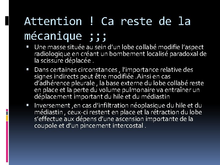 Attention ! Ca reste de la mécanique ; ; ; Une masse située au Attention ! Ca reste de la mécanique ; ; ; Une masse située au