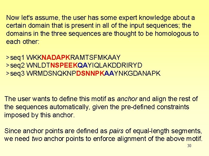 Now let's assume, the user has some expert knowledge about a certain domain that Now let's assume, the user has some expert knowledge about a certain domain that