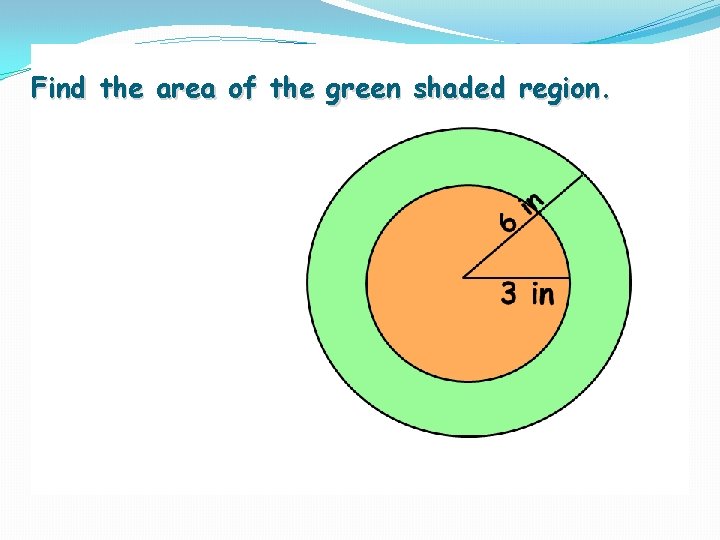Find the area of the green shaded region. 