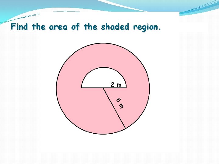 Find the area of the shaded region. 