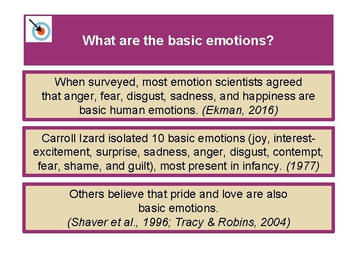 What are the basic emotions? When surveyed, most emotion scientists agreed that anger, fear,