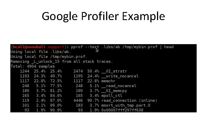 Google Profiler Example 