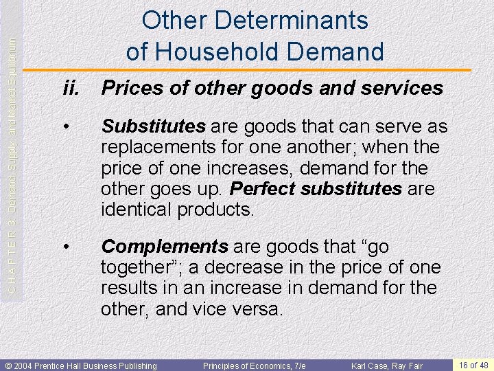 C H A P T E R 3: Demand, Supply, and Market Equilibrium Other