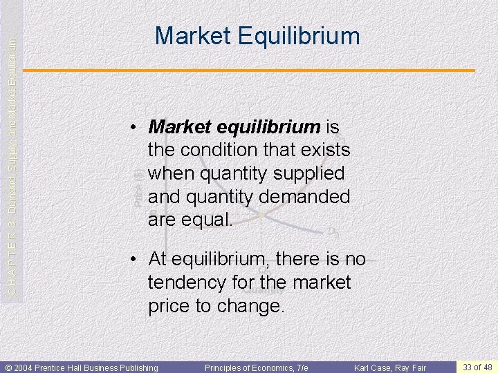 C H A P T E R 3: Demand, Supply, and Market Equilibrium •