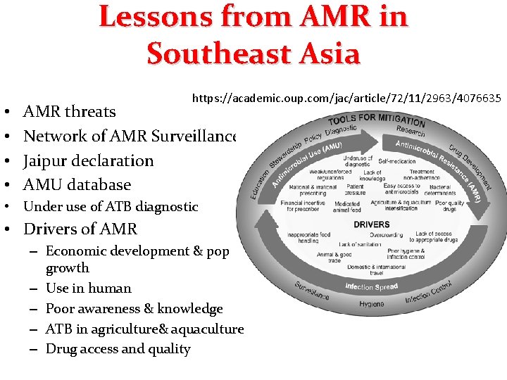 Lessons from AMR in Southeast Asia • • https: //academic. oup. com/jac/article/72/11/2963/4076635 AMR threats