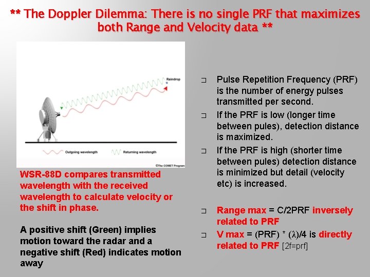 ** The Doppler Dilemma: There is no single PRF that maximizes both Range and