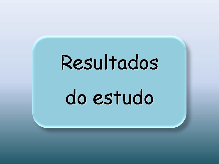 Resultados do estudo 