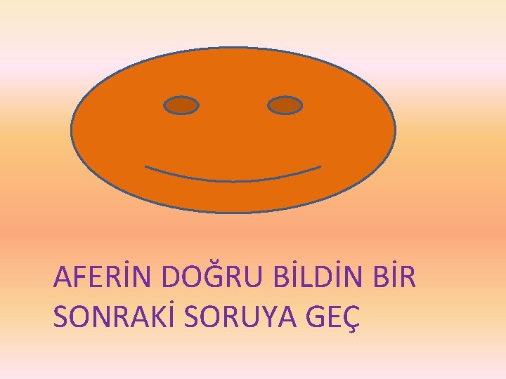 AFERİN DOĞRU BİLDİN BİR SONRAKİ SORUYA GEÇ 