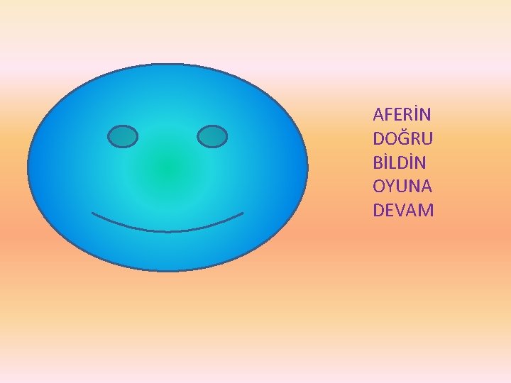 AFERİN DOĞRU BİLDİN OYUNA DEVAM 