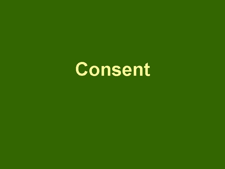 Consent 