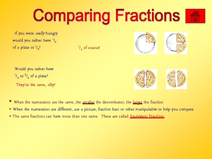 If you were really hungry would you rather have 1/4 of a pizza or