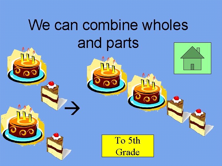 We can combine wholes and parts To 5 th Grade 