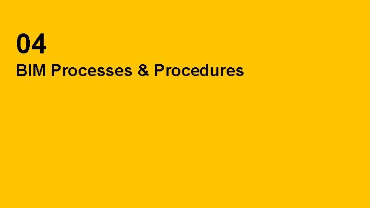 04 BIM Processes & Procedures 04 BIM Processes & Procedures