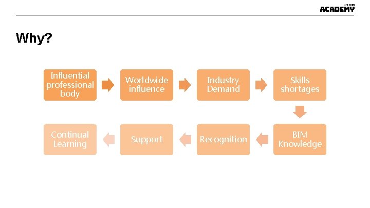 Why? Influential professional body Worldwide influence Industry Demand Skills shortages Continual Learning Support Recognition Why? Influential professional body Worldwide influence Industry Demand Skills shortages Continual Learning Support Recognition