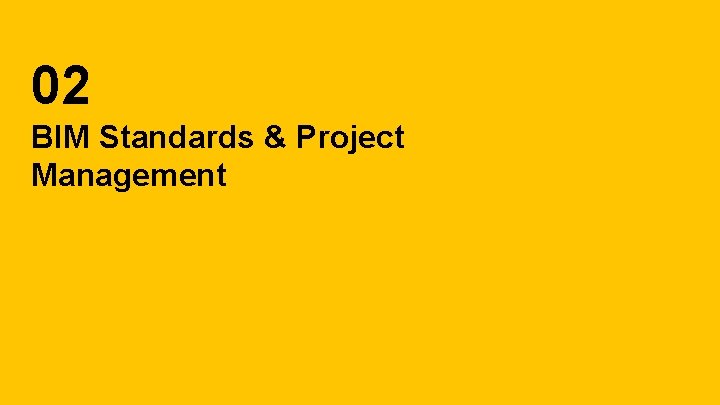 02 BIM Standards & Project Management 02 BIM Standards & Project Management