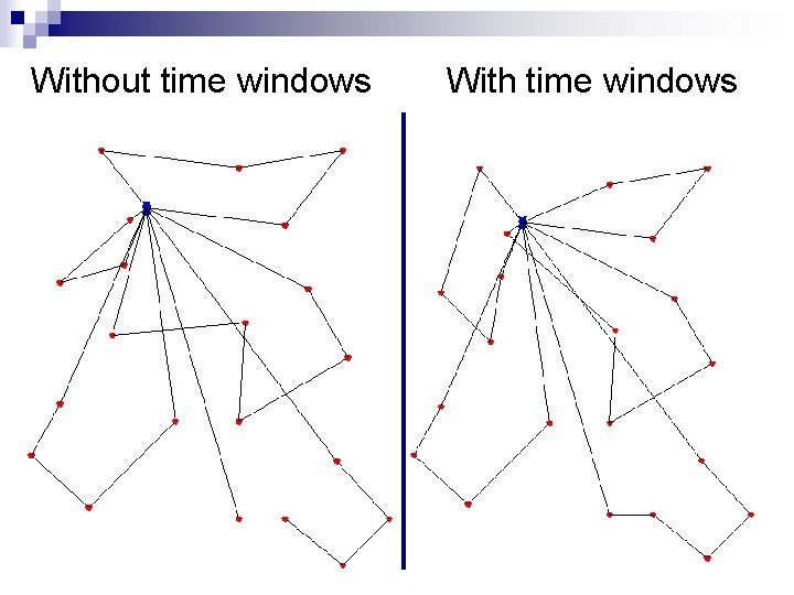 Without time windows With time windows 
