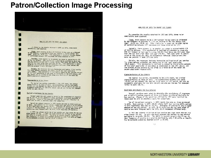 Patron/Collection Image Processing 