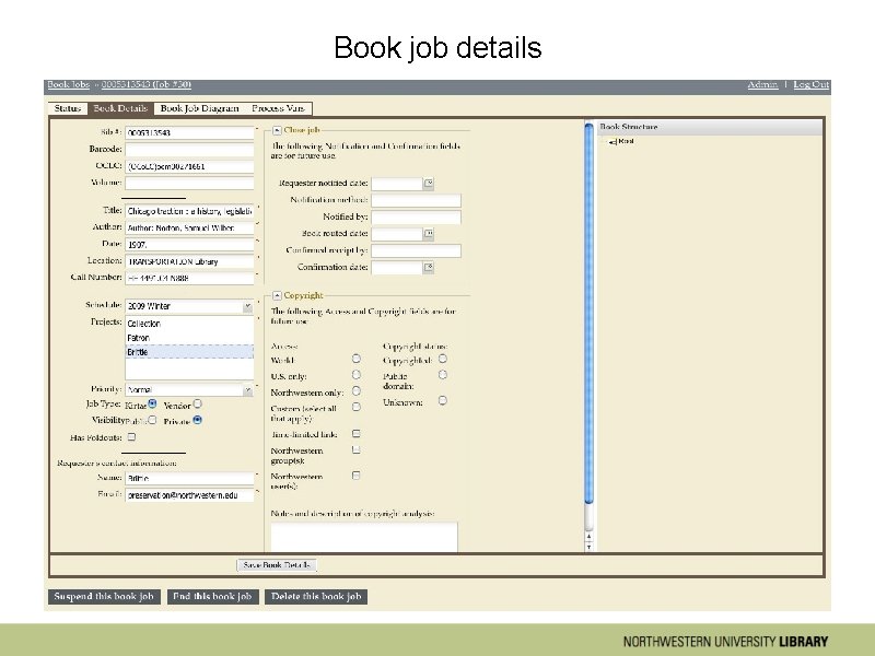 Book job details 