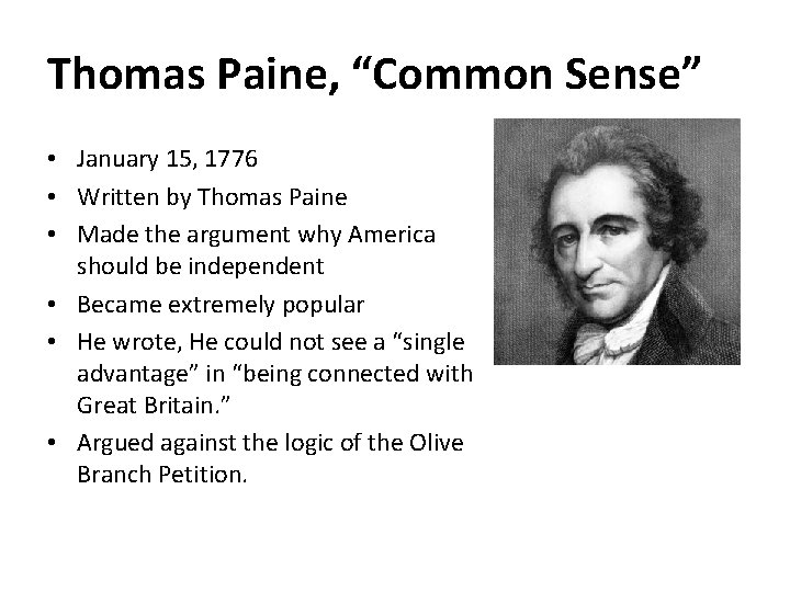 Thomas Paine, “Common Sense” • January 15, 1776 • Written by Thomas Paine •
