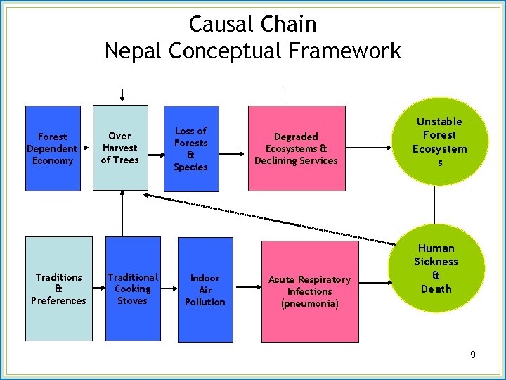Causal Chain Nepal Conceptual Framework Forest Dependent Economy Traditions & Preferences Over Harvest of