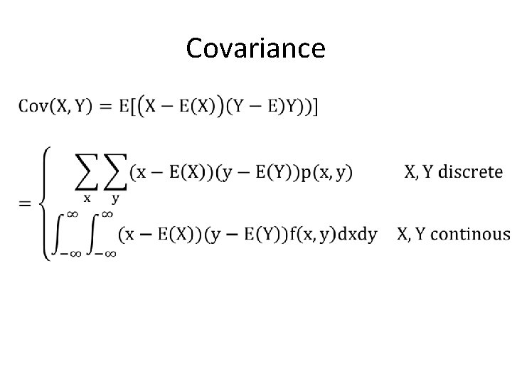 Covariance • 