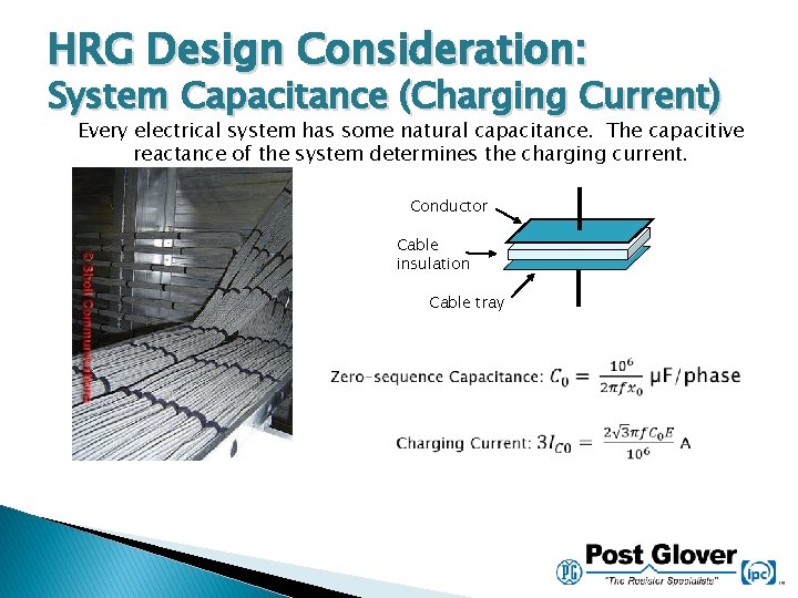 HRG Design Consideration: System Capacitance (Charging Current) Every electrical system has some natural capacitance.