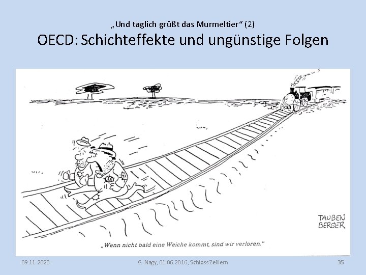 „Und täglich grüßt das Murmeltier“ (2) OECD: Schichteffekte und ungünstige Folgen 09. 11. 2020