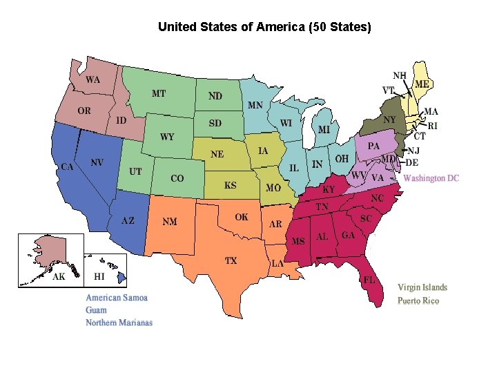 United States of America (50 States) 