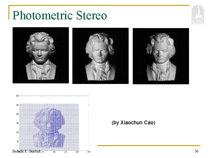 Photometric Stereo (by Xiaochun Cao) Bahadir K. Gunturk 56 