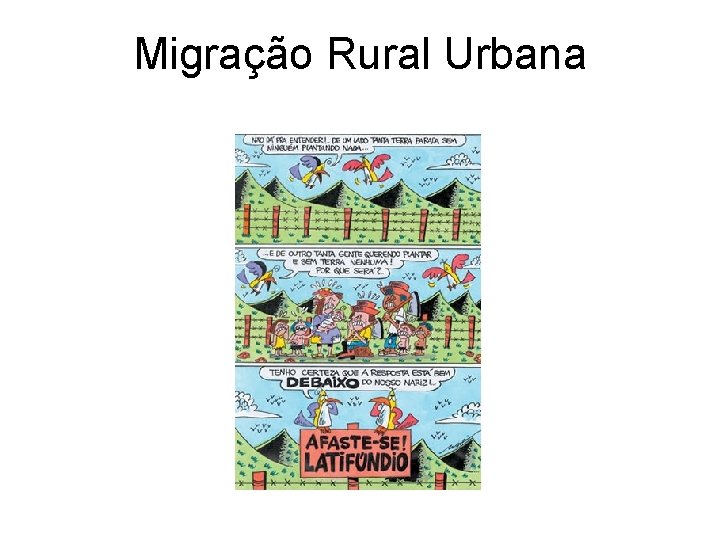 Migração Rural Urbana 