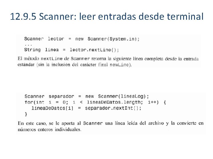 12. 9. 5 Scanner: leer entradas desde terminal 
