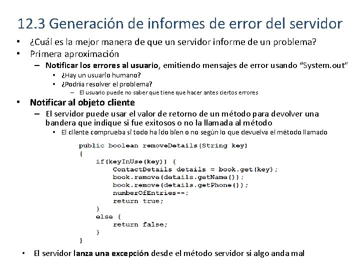 12. 3 Generación de informes de error del servidor • ¿Cuál es la mejor