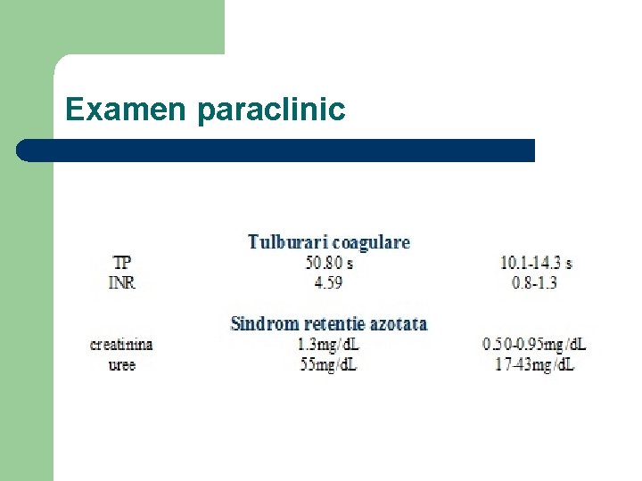 Examen paraclinic 