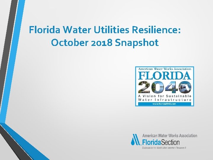 Florida Water Utilities Resilience: October 2018 Snapshot 