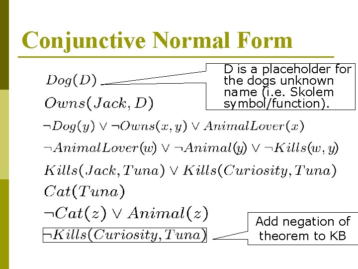 Conjunctive Normal Form D is a placeholder for the dogs unknown name (i. e. Conjunctive Normal Form D is a placeholder for the dogs unknown name (i. e.