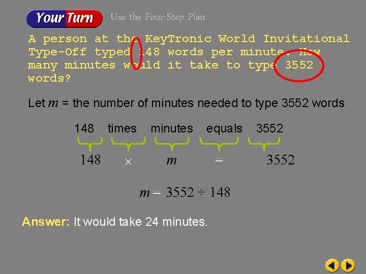 Use the Four-Step Plan A person at the Key. Tronic World Invitational Type-Off typed