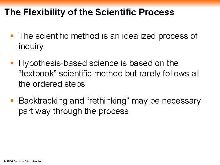 The Flexibility of the Scientific Process § The scientific method is an idealized process